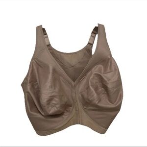 Glamorise 54H Magic Lift Front Close Satin Bra in Nude